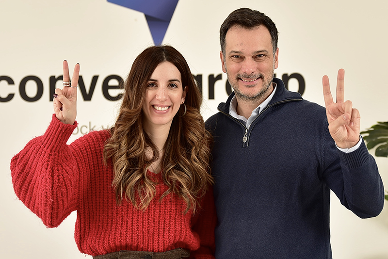 Ο κος Παναγιώτης Γκεζερλής, ιδρυτής και CEO της Convert Group και η κα Έλενα Χαϊλαζοπούλου, Partner, Chief Product Officer και Deputy CEO της εταιρείας. Ο κος Παναγιώτης Γκεζερλής, ιδρυτής και CEO της Convert Group και η κα Έλενα Χαϊλαζοπούλου, Partner, Chief Product Officer και Deputy CEO της εταιρείας.